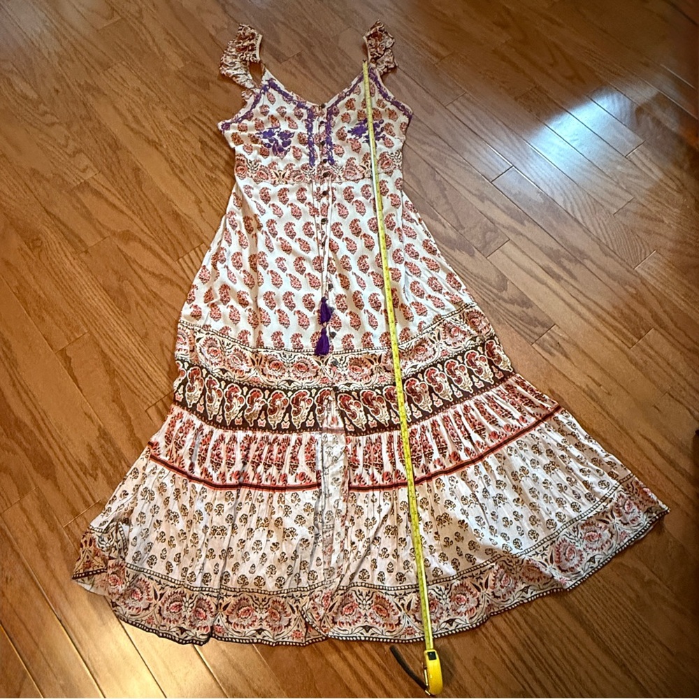 Raga - Anthropologie -Blooming Trails Ruffle Strap Summer Maxi Dress -
Large NWT - Picture 16 of 17